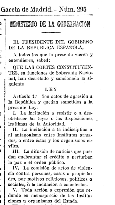 LAS LEYES QUE CONVIRTIERON LA II REPÚBLICA EN UNA DICTADURA