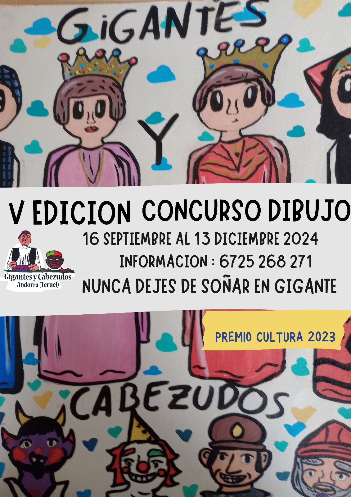 La Asociación Cultural “COMPARSA DE GIGANTES Y CABEZUDOS DE ANDORRA” convoca el V Concurso de Dibujo