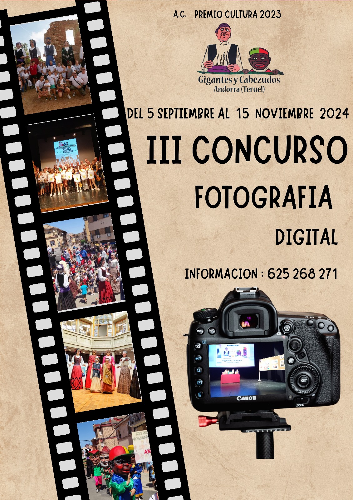 La Asociación Cultural “COMPARSA DE GIGANTES Y CABEZUDOS DE ANDORRA” convoca el III Concurso de Fotografía Digital